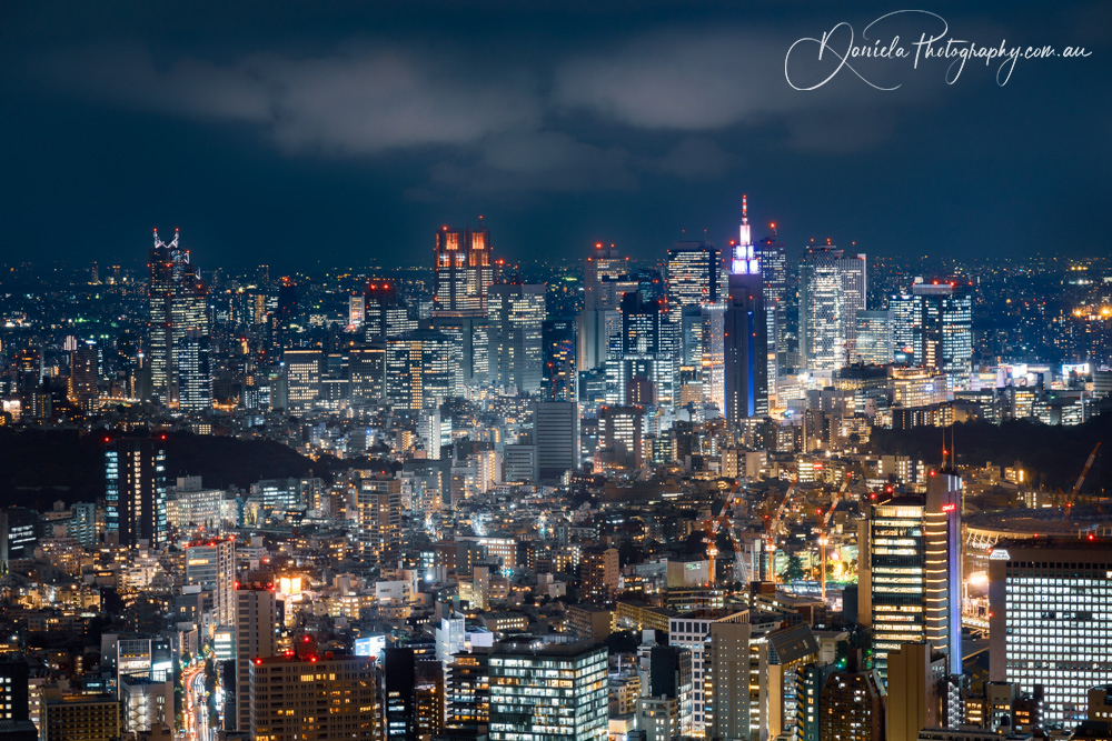 Japan Tokyo Metropolis illuminated at Night